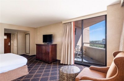 Austin hotel room with window
